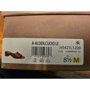 Women's Sarto Franc Sarto Alden‎ Cognac Brown Leather Backless Mule Size 8 1/2